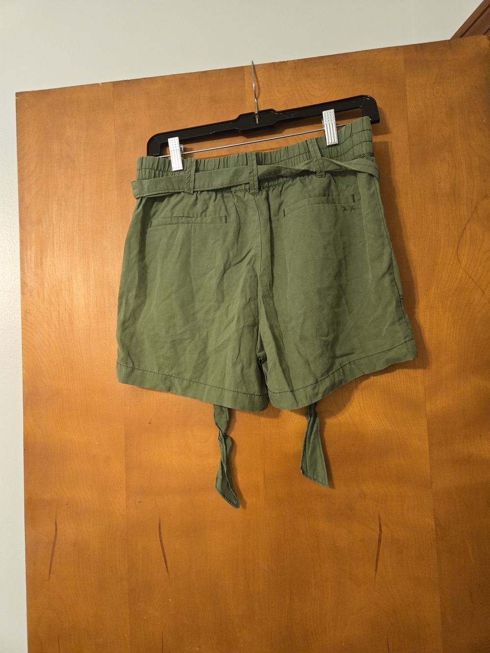 Sundance Tie Waist Olive Green Shorts Size 6 - Picture 2 of 3